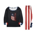 thumbnail image 4 of Independence Day Pjs Set, 1776-2026 250th Anniversary Family Matching Pajamas, Patriotic Letter Print Long Sleeve Sleepwear for Home Member, Usa Independence Day Loungewear Set, 4 of 5