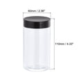 thumbnail image 2 of Uxcell 8oz/ 250ml Tarros de Plástico Redondos con Tapa de Tornillo Negra para Almacenamiento 12Pack, 2 of 5