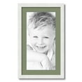 thumbnail image 1 of ArtToFrames 14x24 Matted Picture Frame with 10x20 Single Mat Photo Opening Framed in 1.25 Satin White Frame and 2 Basil Mat (FWM-3966-14x24), 1 of 8