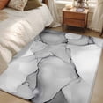 thumbnail image 5 of Rectangle Area Rug 3x5ft,Modern Natural Marble Gradient Art Washable Carpet Non-Slip Runner Accent Rugs Indoor Floor Mat for Bedroom Living Room Decor,Abstract Stone Gray White, 5 of 9