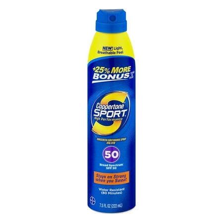 Coppertone Sport High Performance Suscreen SPF 50, 7.5 FL OZ