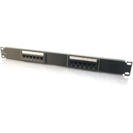 UPC: 0757120038504 | C2G 12-Port Cat5E 110-Type Patch Panel – patch panel – 1U – 19