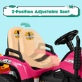 thumbnail image 6 of TOKTOO 12V Powered Ride on Tractor w/ Tippable Trailer, Remote Control, MP3, Bluetooth, LED light, Electric Ride on Car for Kids, Toddler Ride on Toys for Boys and Girls, Pink, 6 of 8