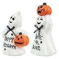 thumbnail image 3 of Northlight Ghosts with Jack-O-Lanterns "Happy Halloween" and "Trick or Treat" Figurines - 7.75" -, 3 of 9