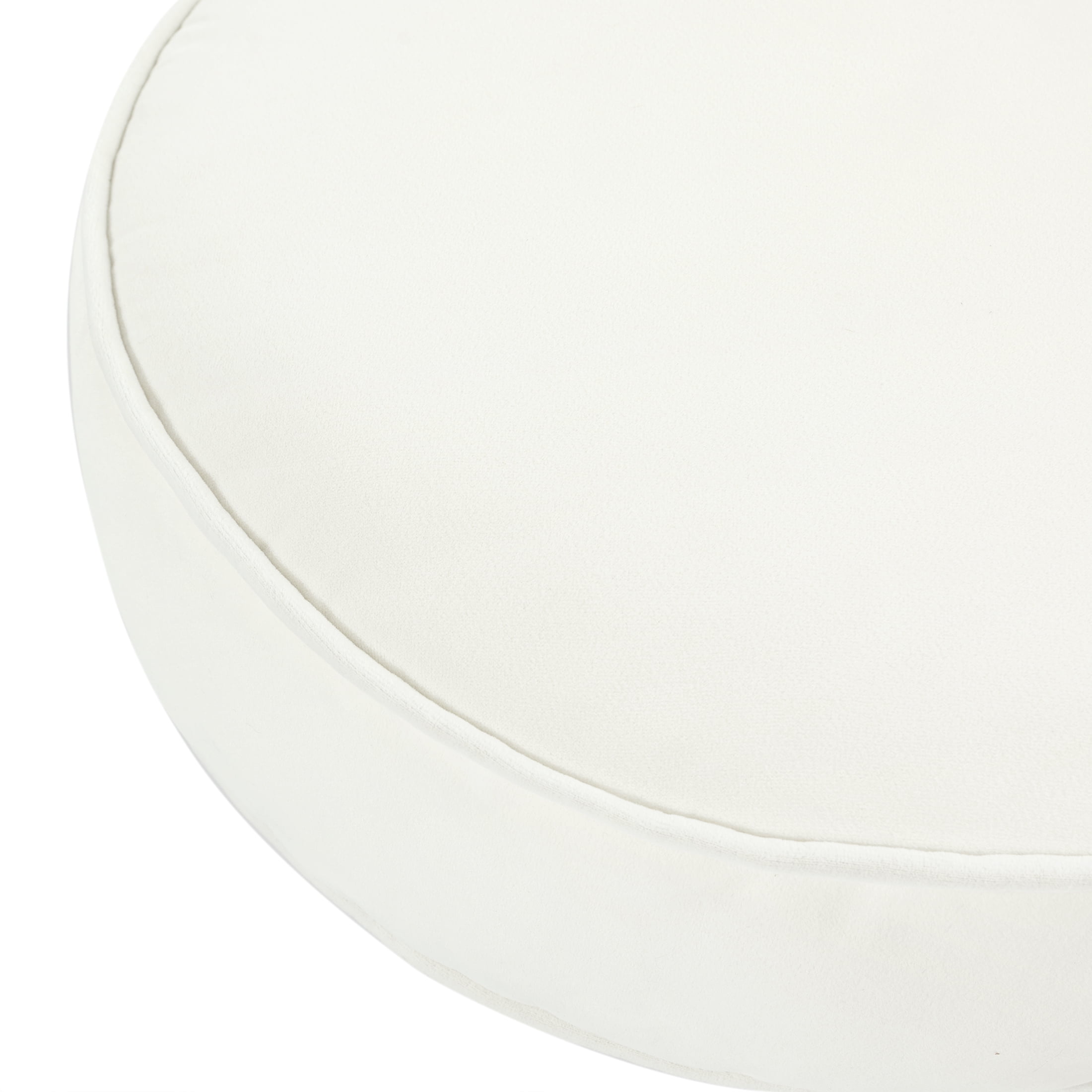 Mainstays Filmore Round Decorative Throw Pillow 16" x 16" Ivory, 1 Count, Adult & Teen