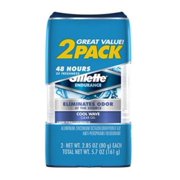 Gillette Anti-Perspirant Deodorant Clear Gel, Cool Wave 3 oz (Pack of 2)