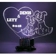 thumbnail image 5 of Dalmatians in Heart Light Up Lamp LED Personalized Couple Love Dogs Night Light Engraved Table Lamp, Our Newest Feature - It's Wow, with Remote, 16 Color Options, Dimmer, Free Engraved, Great Gift, 5 of 11
