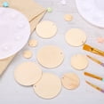 thumbnail image 4 of Round Wooden Discs, 20 Pack 40mm - Log Unfinished Wood Circles with Holes for DIY Jewelry Accessories, 4 of 5