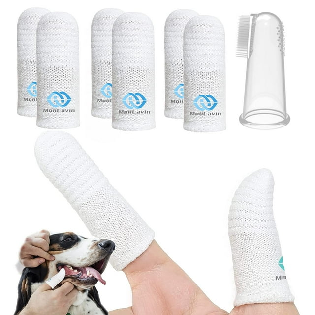 Cepillo de Dientes MoiiLavin Blanco Lavable y Duradero para Perros y Gatos