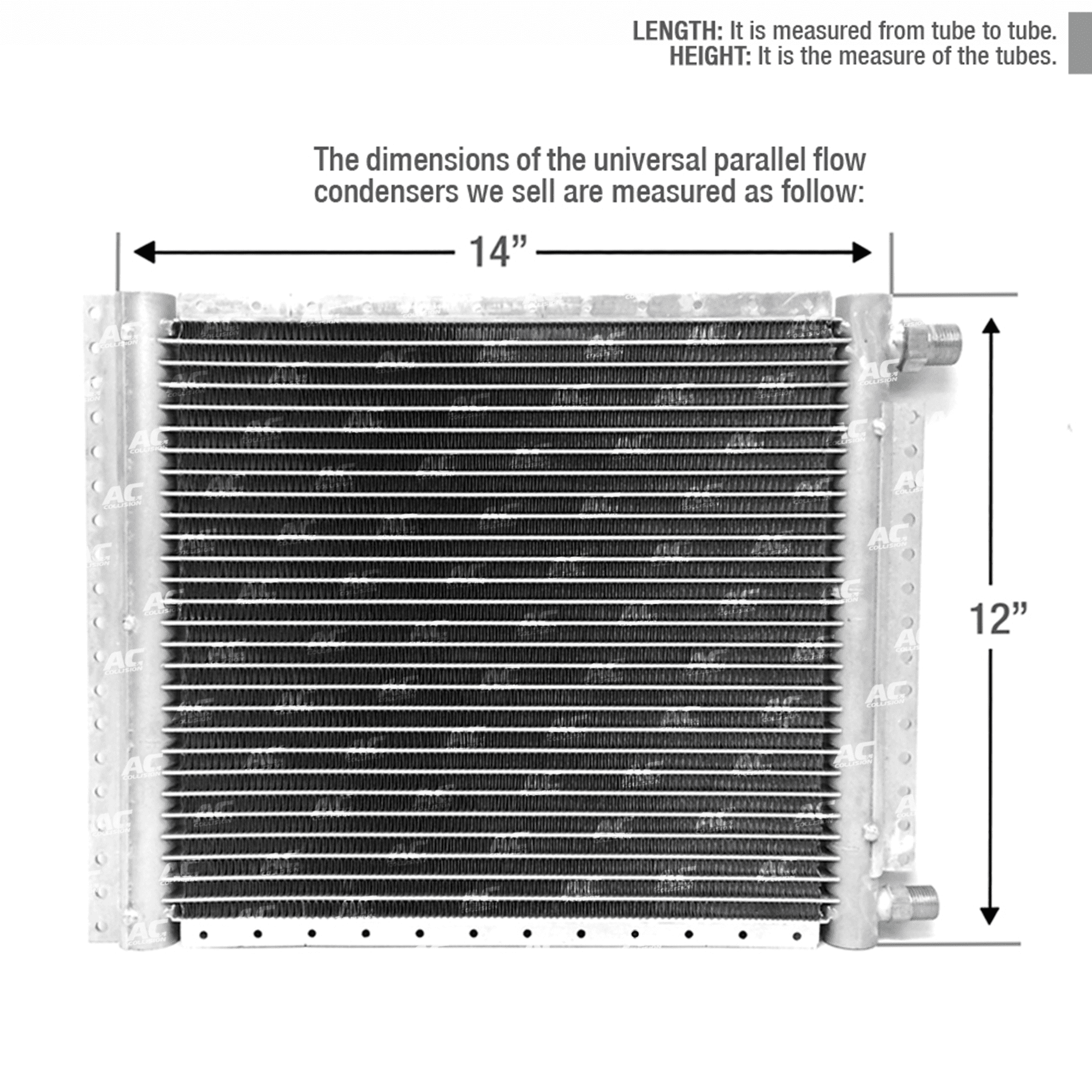 New ClimaParts CNFP1214 Car A/C Condenser Parallel Flow 12 x 14 ORing