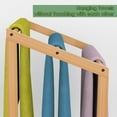 thumbnail image 6 of 3 Tier Bamboo Freestanding Towel Rack, Floor Standing Bathroom Towel Holder with Bottom Storage Shelf, Multilayer Organizer for Towels and Bathrobes, 6 of 8