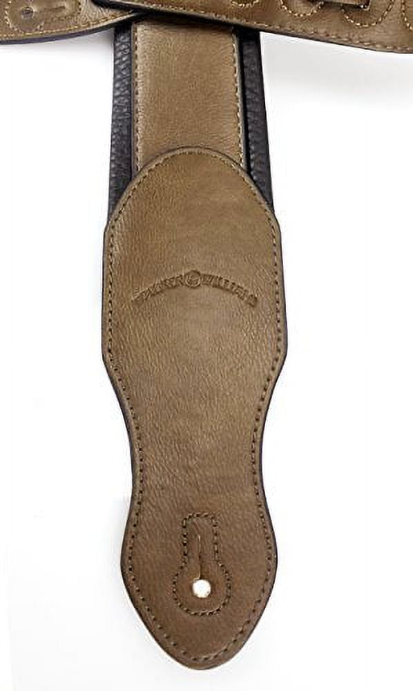 Walker & Williams G-49 Java Brown Guitar Strap with Padded Glove Leather Back