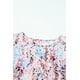 thumbnail image 3 of ABPHQTO Vestido rosa con volantes y estampado floral de manga corta para mujer, 3 of 5