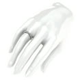 thumbnail image 4 of 14k White Gold 2.5mm Petite Twisted Vine Simulated Diamond Ring Wedding Band Matching Ring (12), 4 of 6
