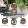thumbnail image 6 of BizChair Indoor/Outdoor Natural Finish Rattan Rope Table with Acacia Wood Top, Fade and Weather Resistant, 6 of 10