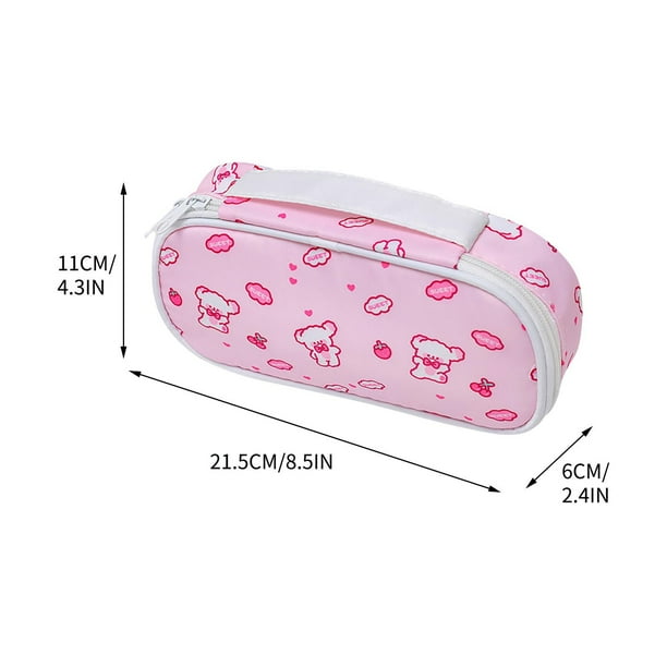 Yhmxh Organizadores y almacenamiento Estuche para lápices de gran capacidad y estilo de alta belleza para estudiantes, bolsa de maquillaje, bolsa de almacenamiento Almacenamiento de ducha