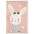 thumbnail image 2 of SAFAVIEH Carousel Kids Clark Shy Bunny Area Rug, Pink/Ivory, 4' x 6', 2 of 10