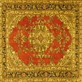 thumbnail image 1 of Ahgly Company Indoor Square Medallion Yellow Traditional Area Rugs, 7' Square, 1 of 4