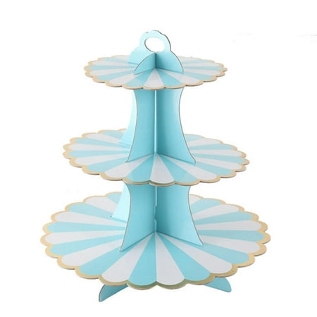 

JOYLA Three - layer bronzing type paper dessert cake stand decoration supplies