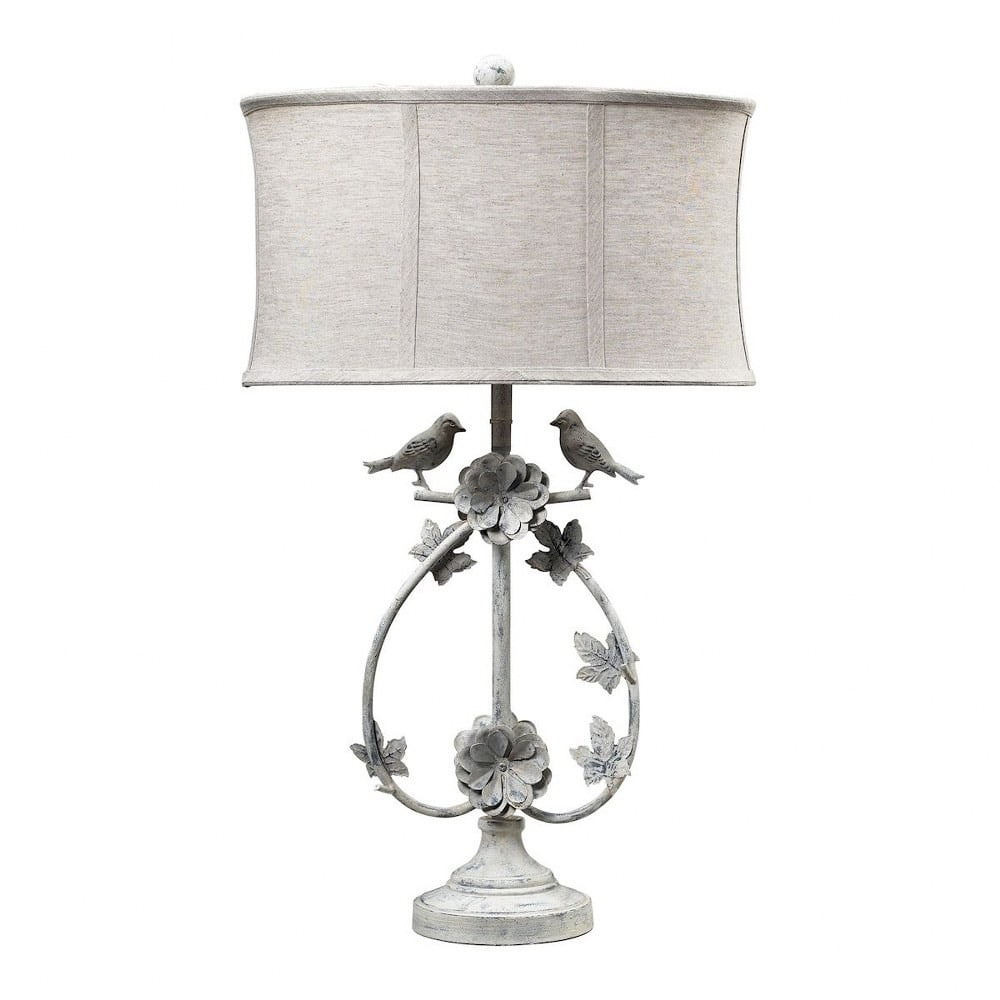 antique white table lamp