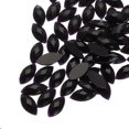 thumbnail image 1 of Gemas de Ojo de Caballo de Acrílico Uxcell, Rhinestones Artificiales de Fondo Plano para Manualidades DIY, Negro, 1 of 7