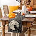 thumbnail image 3 of Table Runner Dresser Scarves 36 Inch Long,Horror Halloween Crow Bat Full Moon Linen Dining Table Runners Bare Tree Branch Tabletop Scarf for Wedding Holiday Party Kitchen, 3 of 9