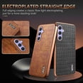 thumbnail image 2 of Crocodile Texture PU Leather Cover for Samsung Galaxy S23 FE, All-Inclusive Camera Lens Protection (without Lens Film) Case Luxury Plating Slim Fit Anti-Fall Plating Frame Phone Case, Black, 2 of 8