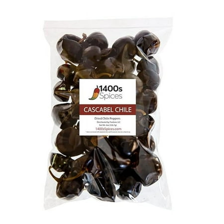 8oz Cascabel Dried Whole Chile Peppers Chili Seco Pods for Authentic Mexican Food Heat-Sealed Resealable Bag by 1400s Spices