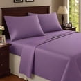 thumbnail image 4 of Alive Pixels Fitted Sheet Plum Solid 100% Cotton 1-Pc 12" Inch Pocket 410TC (Twin-XL, Plum), 4 of 5