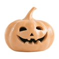 thumbnail image 3 of Handcrafted Halloween Lighted Pumpkin Decor, Jack-O'-Lantern with Cutout Details and String Lights for Tabletop, Shelf, Mantel & Home Display, 3 of 8