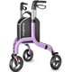 thumbnail image 1 of Andador Soundfuse de 3 ruedas para personas mayores, ligero y plegable, de aluminio, con altura ajustable, compatible con FSA y HSA, color morado, 1 of 5