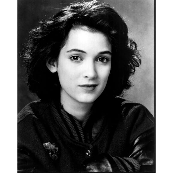 Winona Ryder Headshot In Jacket Black And White Photo Print (8 x 10) - Item # MVM56021