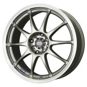 Enkei  18 x 7.5 in. J10 5 x 100 & 114 mm 38 mm Offset 72.6 mm Bore Silver with Machined Lip Wheel