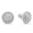 thumbnail image 1 of Dazzlingrock Collection 0.45 Carat (ctw) 14K Round Diamond Halo Style Stud Earrings With Removable Jackets 1/2 CT, White Gold, 1 of 4