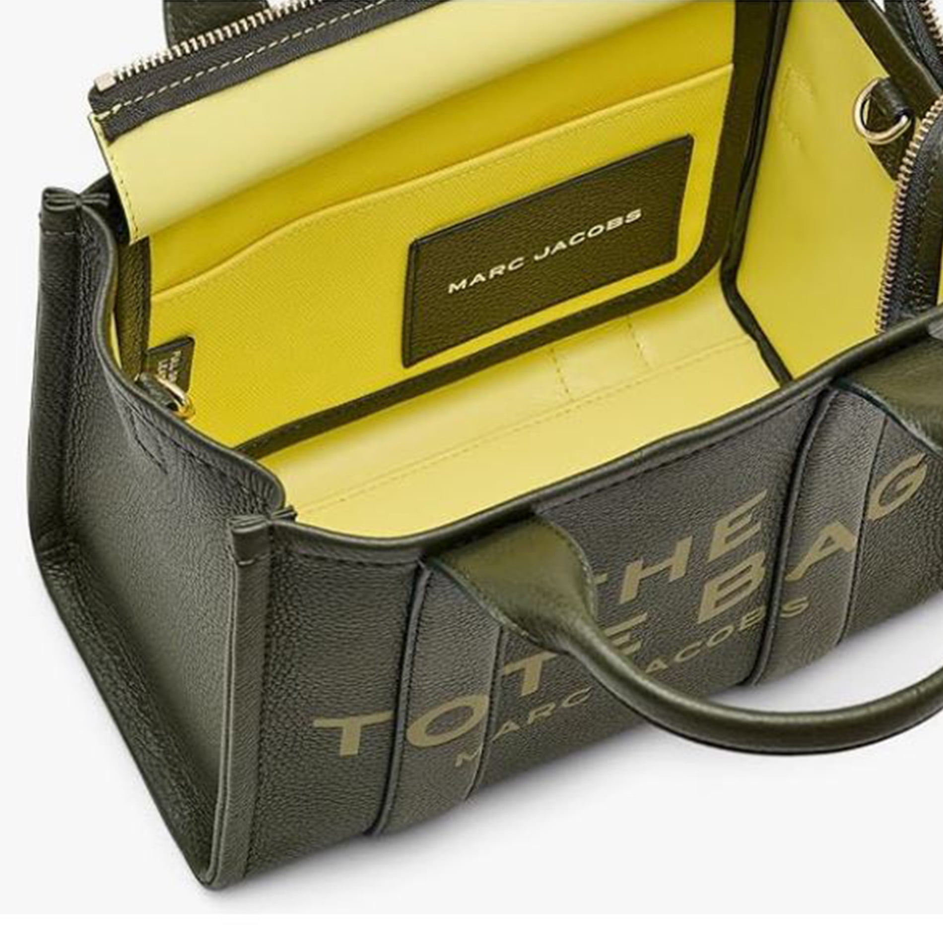 Marc Jacobs Womens The Leather Small Tote Bag, Forest H009L01SP21