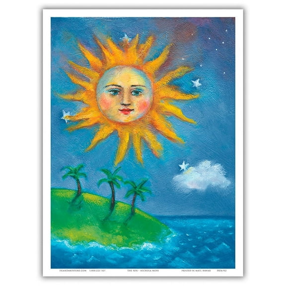 The Sun (La) of Hawaii - From an Original Color Painting by Nikki Moss - Master Art Print (Unframed) 9in x 12in