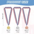 thumbnail image 2 of Uxcell Award Metal, Winner Award Medals Prize with Neck Ribbon Red White Blue Gold/Silver/Bronze, 2 of 7