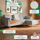 thumbnail image 3 of Sala Modular Reversible De Lino Gris Claro Modelo Carlton, 3 of 13