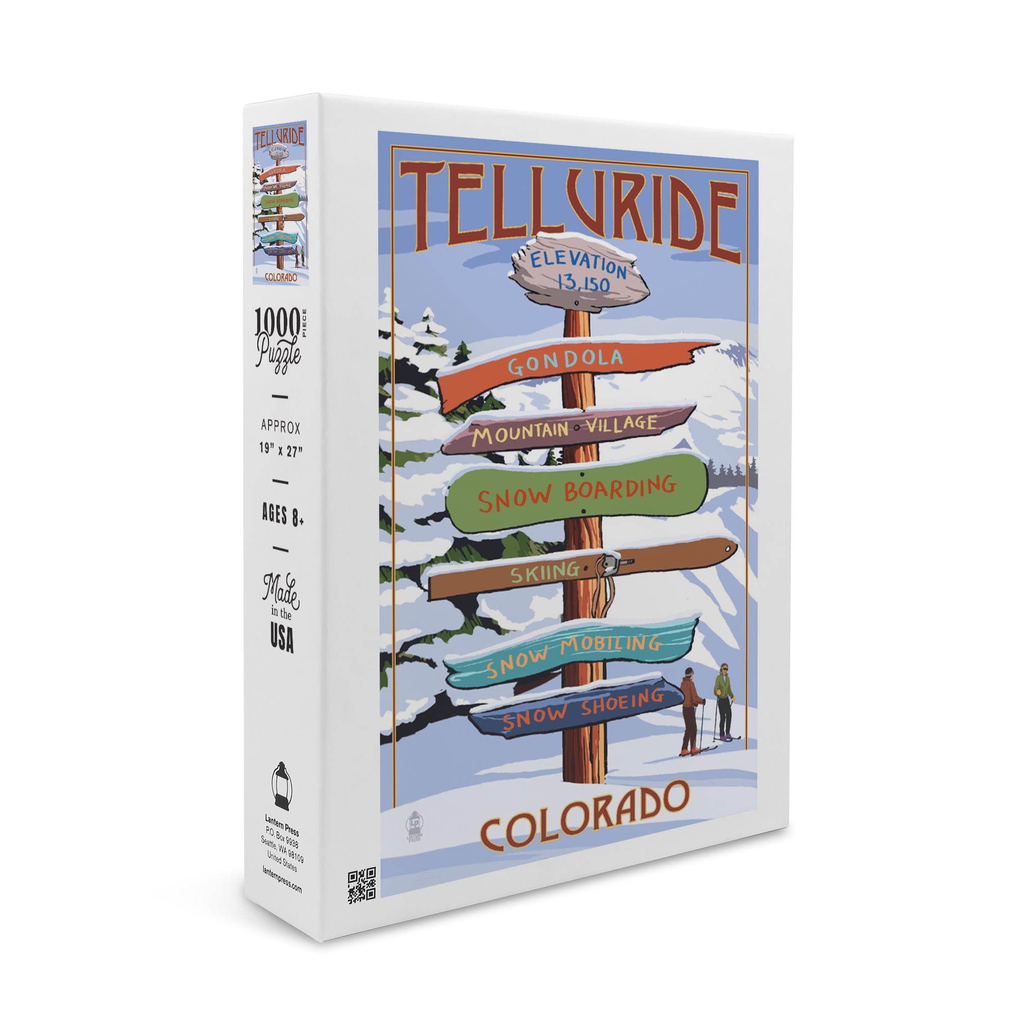 Telluride, Colorado, Signpost (1000 Piece Puzzle, Size 19x27, Challenging Jigsaw Puzzle for