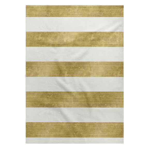3dRose, Image of Pretty Gold White Stripes, 22x30 Bath Hand Pool Towel