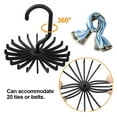 thumbnail image 5 of Tzgsonp Spinning Tie Rack and Belt Hanger (2 Pack) Ultimate Hanger Holder Hook for Storing Neck Ties, Belts, and Scarves, 5 of 11