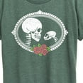 thumbnail image 3 of Instant Message - Human And Cat Skull - Women's Short Sleeve Graphic T-Shirt, 3 of 6