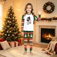 thumbnail image 2 of Christmas Family Pajamas Matching Sets Cute Xmas Red Wine Glass Crewneck Raglan Tops with Pants Holiday Casual Lounge Set Pjs, 2 of 7