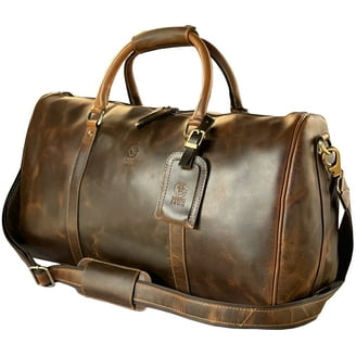 Genuine Leather Duffle Bag 20" Medium Travel Bag Gym Sports Overnight Weekender Bag by Aaron Leather Goods - Walmart.com Genuine Leather Duffle Bag 20" Medium Travel Bag Gym Sports Overnight Weekender Bag by Aaron Leather Goods - Walmart.com