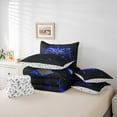 thumbnail image 6 of Manfei Game Console Bedding Comforter Set 7 Pieces,3D Hexagon Geometric Full Bedding Set,Blue Geometric Honeycomb Fitted Sheet Flat Sheet For Teens,Breathable Bedroom Decorative,Reversible, 6 of 8