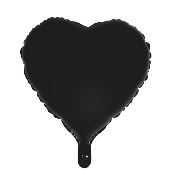 10 piezas de 18 pulgadas en forma de corazón Globos de papel Globos de Mylar para el día de San Valentín Boda Fiesta de cumpleaños Decoración (Negro)