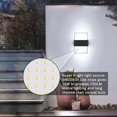 thumbnail image 4 of Aplique de pared exterior LED IP65, iluminación exterior impermeable, lámpara de aluminio acrílico de 10 W, adecuada para patio, jardín, terraza, pasillo, paso, cuadrado (cuadrado blanco), 4 of 5