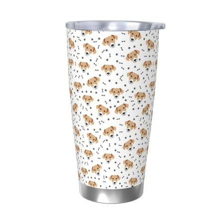 

KLL Labrador Retriever Dog Print 40oz Stainless Steel Insulated Car Cup with Spillproof Lid - Keep Your Drink Hot or Cold on the Go-Without Straw