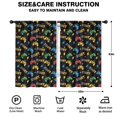 thumbnail image 2 of Blackout Kids Curtains,Multicolor Controllers Games Icons Black Pattern Childrens Insulated Curtains Set Of 2,Bedroom Essentials,Toddler Room Decor 42"x63", 2 of 5