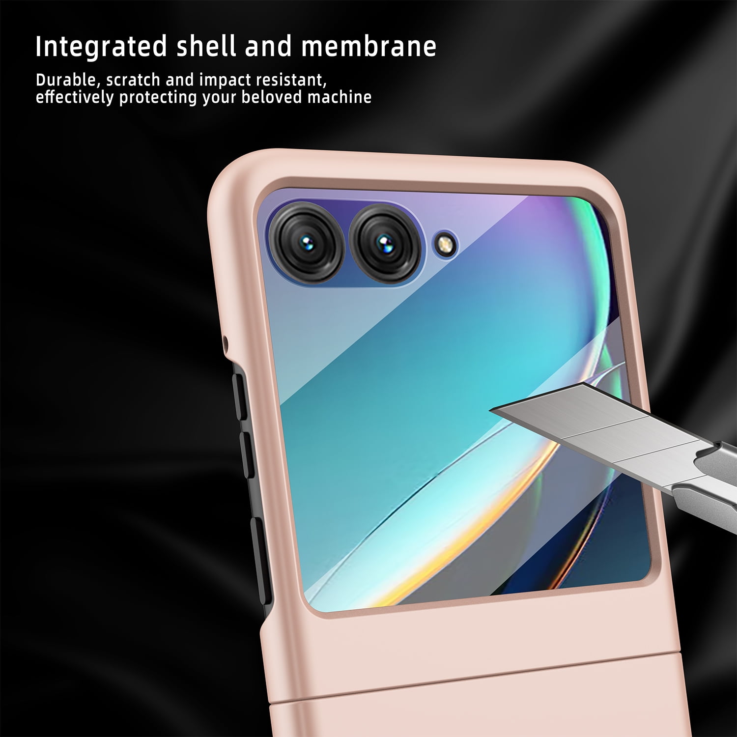 Custodia Trasparente Per Motorola Razr 2024 &ndash; Cover Con Protezione Schermo Anteriore Inclusa